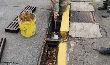Ante el anuncio de intensas lluvias, se intensifica la limpieza y desobstrucción de desagües pluviales