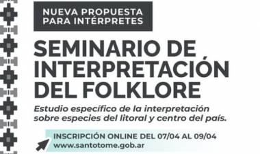 Se dictará un Seminario de Interpretación del Folklore con modalidad cuatrimestral