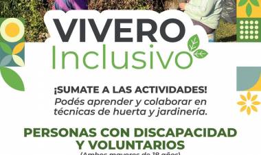 Sigue abierta la inscripción del Vivero inclusivo en Santo Tomé 