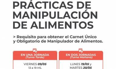 Nuevo curso de buenas prácticas de manipulación de alimentos 