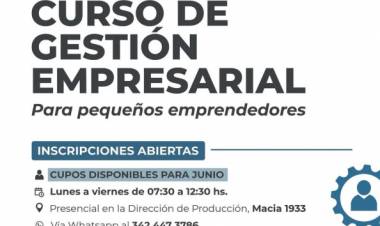 Inscripciones abiertas para el Curso de Gestión Empresarial