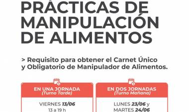 Nuevo curso sobre manipulación de alimentos