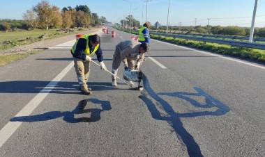 Trabajos de Vialidad Nacional en la RN 168