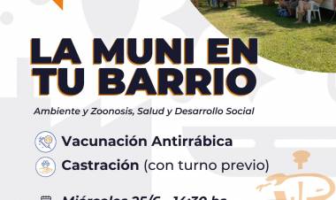 La Muni en tu barrio en barrio Las Delicias de Sauce Viejo 