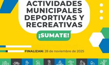 Continúan abiertas las inscripciones para sumarse a las actividades deportivas y recreativas