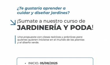 La Municipalidad invita a participar del curso gratuito de Jardinería y Poda en el IFEE