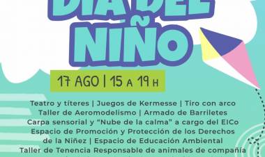 La Municipalidad de Santo Tomé invita a celebrar el Día del Niño