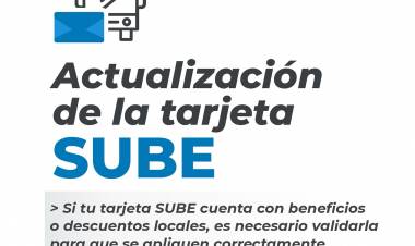 Actualización de beneficios en la tarjeta SUBE