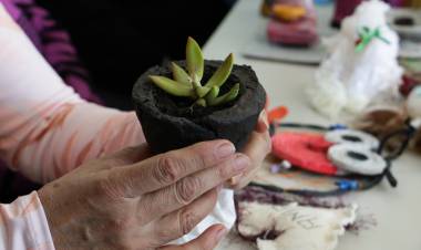 Verde Arte, un taller donde lo reciclado, la creatividad y la contención van de la mano