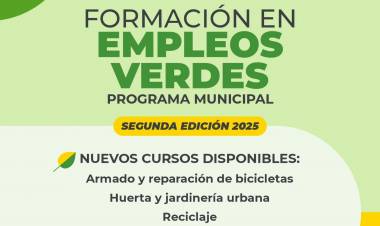 La Municipalidad de Santo Tomé lanza la segunda edición del Programa Municipal de Formación en Empleos Verdes
