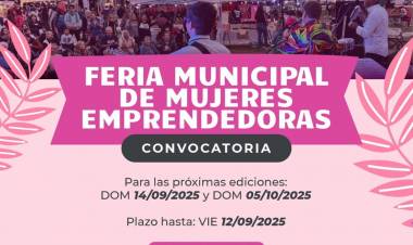 La Municipalidad convoca a participar en las próximas ediciones de la Feria Municipal de Mujeres Emprendedoras