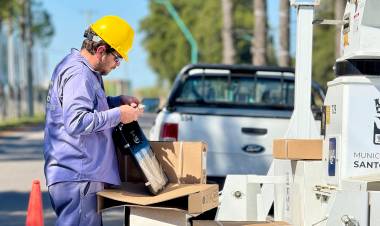 La Municipalidad continúa con el Programa “1000 Luminarias LED”