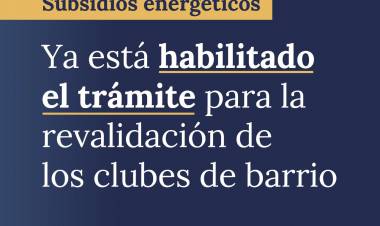 El Gobierno Nacional habilitó la plataforma para que los clubes de barrio puedan mantener los subsidios
