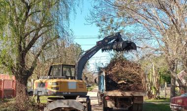 Colastiné Norte: continúan los trabajos de mantenimiento vial y de espacios verdes