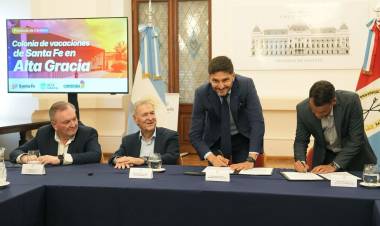 Pullaro y Schiaretti un convenio para poner en valor el predio de la Colonia de Vacaciones de Santa Fe en Alta Gracia