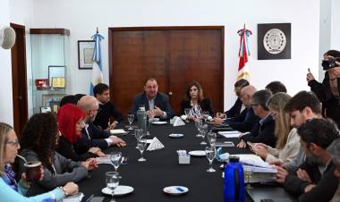 Poletti recibió a los concejales y les presentó el informe del Plan de Iluminación
