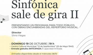 La Orquesta Sinfónica Provincial de Santa Fe se presentará por primera vez en Santo Tomé