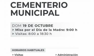 Día de la Madre: Misa y horario especial en el Cementerio Municipal