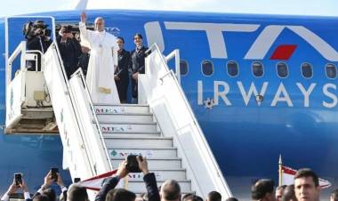 Concluyó la primera gira pastoral del Papa