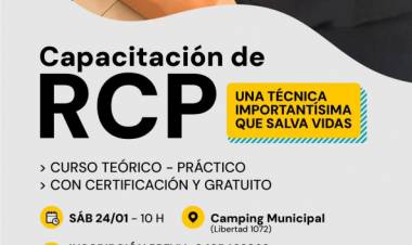 La Municipalidad invita a una capacitación gratuita en Reanimación Cardiopulmonar
