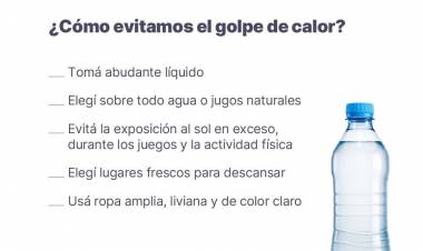 Altas temperaturas: Provincia brinda recomendaciones para evitar golpes de calor
