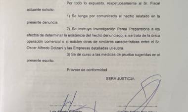 Solicitan al MPA que investigue la comisión de un posible delito por parte de un senador provincial