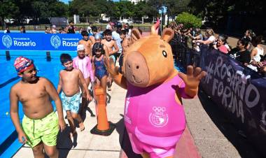 Muestra Talentos 2026 de natación: más de 600 niñas y niños compartieron destreza y formación deportiva en el agua