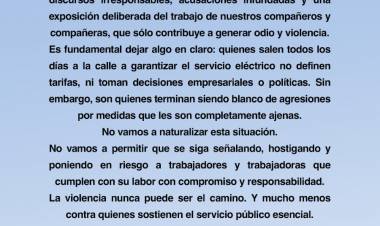 Preocupación de Luz y Fuerza por agresión a personal de la Epe