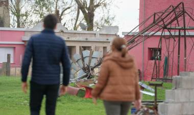 Departamento Belgrano: Pullaro visitó establecimientos productivos afectados por el temporal