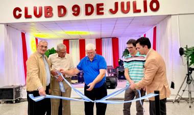 Calvo participó de la inauguración de obras en 9 de Julio de Humberto Primo