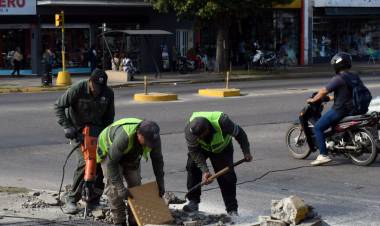 La Municipalidad interviene Aristóbulo del Valle para mejorar accesibilidad y tránsito