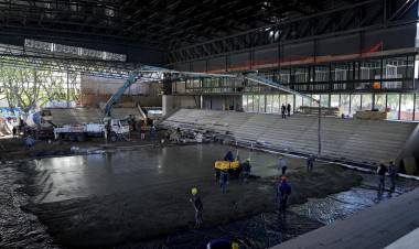 Pullaro recorrió junto a veedores de CAF las obras del legado deportivo que dejarán los Juegos Suramericanos en Rosario