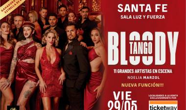 Noelia Marzol llega al teatro Luz y Fuerza de Santa Fe con su musical Bloody Tango