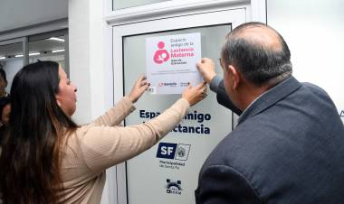 Con el apoyo de padrinos, la Municipalidad inauguró un espacio para promover la lactancia materna