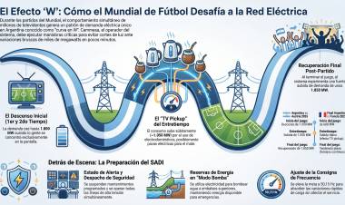 Mundial 2026: en cada partido de Argentina la demanda eléctrica dibuja una W