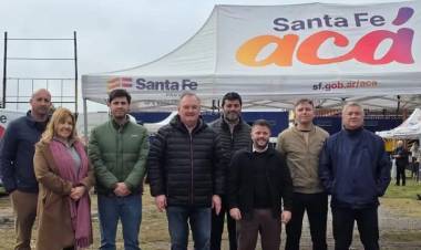 Felipe Michlig y Juan Cándido desarrollaron una intensa agenda de trabajo en la ciudad de San Cristóbal y región