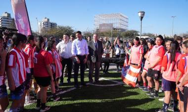 Juegos Suramericanos: Pullaro inauguró obras deportivas en el predio de la Asociación Rosarina de Fútbol