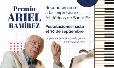 El Concejo Municipal abre las postulaciones al Premio “Ariel Ramírez”