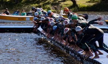 El lago del Parque del Sur, escenario de un histórico Mundial Juvenil de Aguas Abiertas