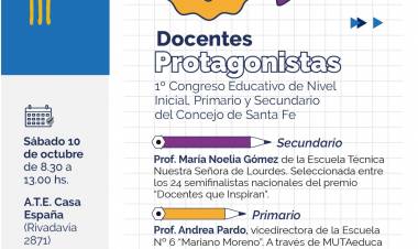 Llega el 1er. Congreso Educativo de Nivel Inicial, Primario y Secundario organizado por el Concejo Municipal