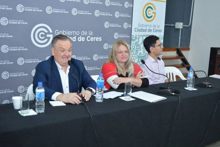 Michlig y Dupouy recorrieron obras, entregaron aportes y se reunieron con instituciones de Ceres