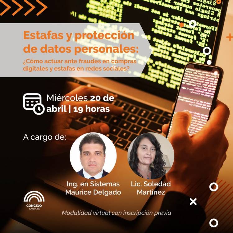 Charla virtual sobre compras digitales y estafas en redes sociales