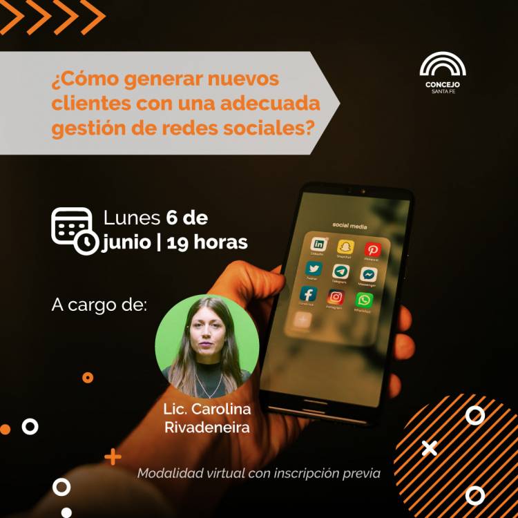 Charla virtual sobre gestión de redes sociales para sumar clientes