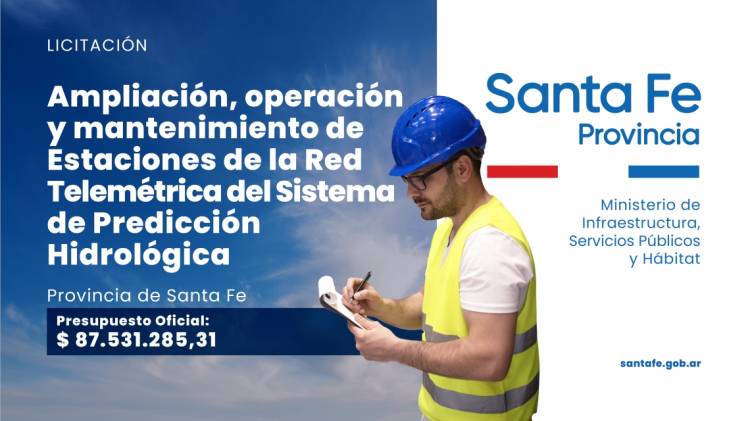 La provincia licitará la ampliación, operación y mantenimiento de las estaciones de la red de alerta hidrológico de cuencas