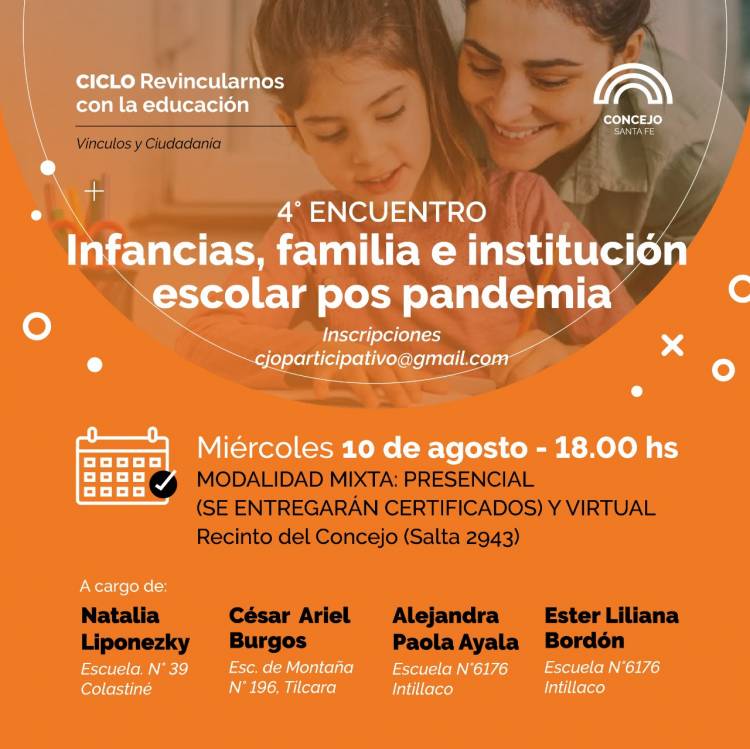 Último encuentro del ciclo “Revincularnos con la educación”