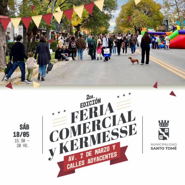 Se viene la segunda edición de la Feria Comercial y Kermesse sobre Av. 7 de Marzo