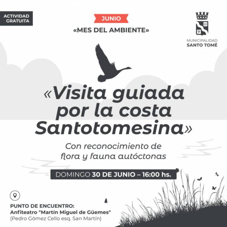 La Municipalidad invita a un recorrido guiado por la costa santotomesina