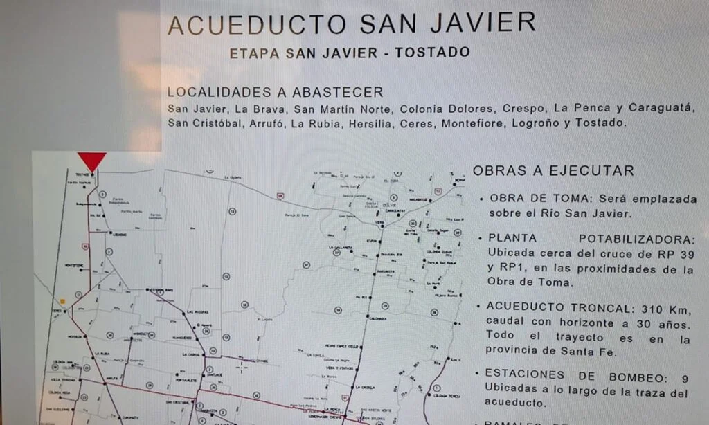 El Senador Michlig celebró el compromiso de Nación para continuar la obra del Acueducto San Javier – Tostado