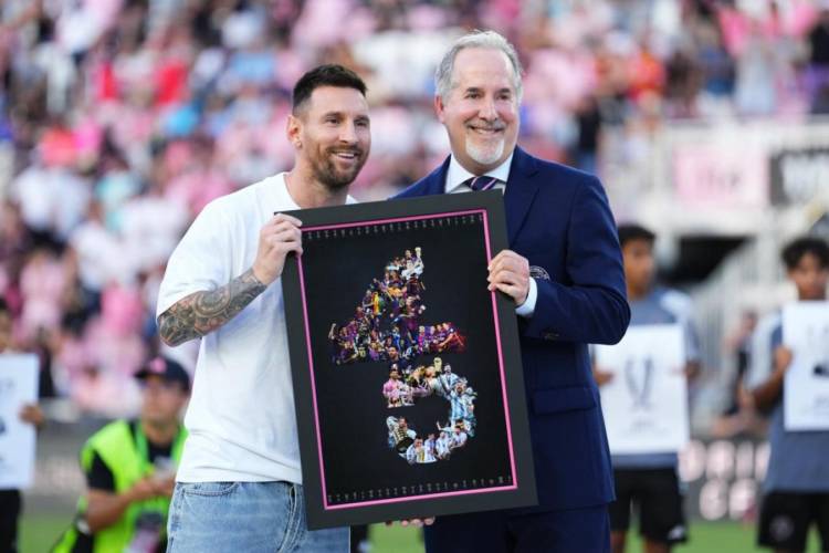 Inter Miami homenajeó a Messi por ser el jugador con más títulos de la historia