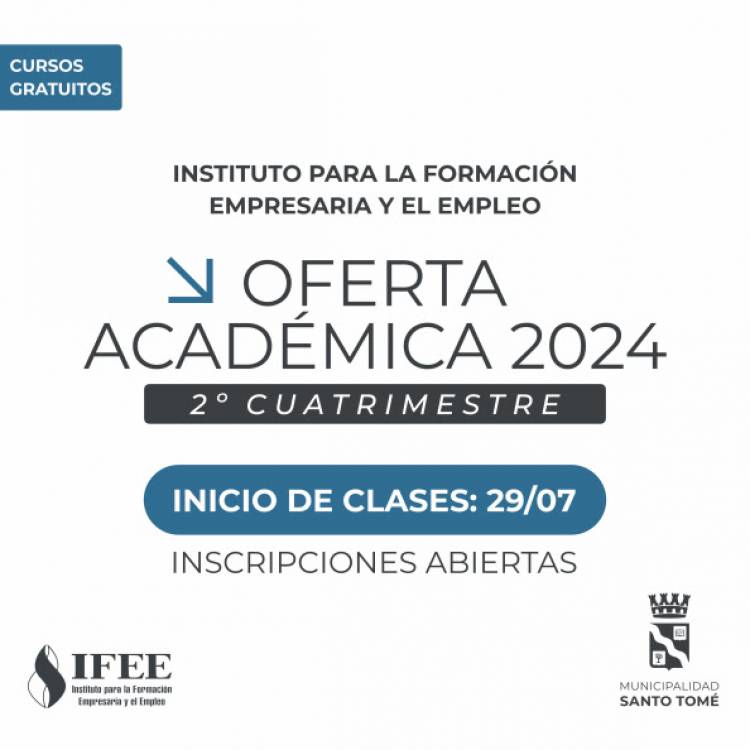 Continúan abiertas las inscripciones para los cursos cuatrimestrales del IFEE